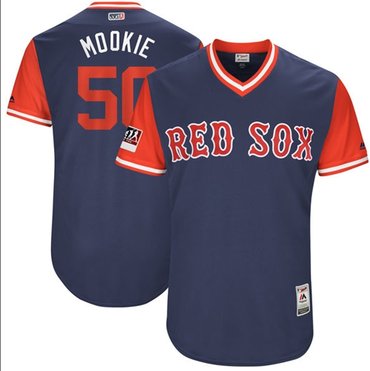 Red Sox #50 Mookie Betts Navy Mookie Players Weekend Authentic Stitched MLB Jersey