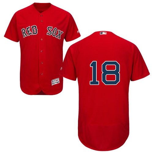 Red Sox #18 Mitch Moreland Red Flexbase Authentic Collection Stitched Baseball Jersey