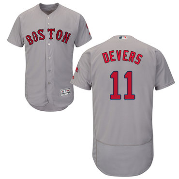 Red Sox #11 Rafael Devers Grey Flexbase Authentic Collection Stitched Baseball Jersey