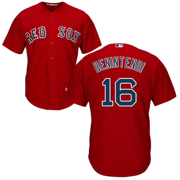 Red Sox 16 Andrew Benintendi Red New Cool Base Jersey