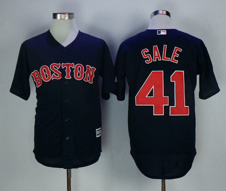 Red Sox 41 Chris Sale Navy New Cool Base Jersey