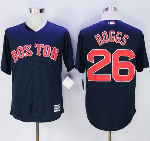 Red Sox #26 Wade Boggs Navy Blue New Cool Base Stitched MLB Jersey