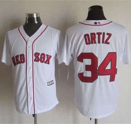 Boston Red Sox #34 David Ortiz White New Cool Base Stitched Baseball Jersey