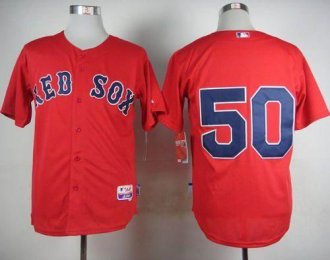 Boston Red Sox #50 Mookie Betts Red Cool Base Stitched Baseball Jersey