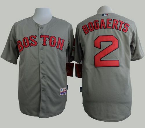 Boston Red Sox #2 Xander Bogaerts Grey Cool Base Stitched Baseball Jersey