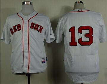 Boston Red Sox #13 Hanley Ramirez White Cool Base Baseball Jersey