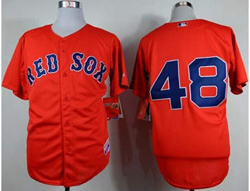 Boston Red Sox #48 Pablo Sandoval Red Cool Base Baseball Jersey