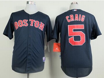 Boston Red Sox #5 Allen Craig Dark Blue Cool Base Baseball Jersey