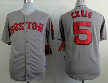 Boston Red Sox #5 Allen Craig Grey Cool Base Stitched Baseball Jersey