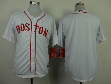 Boston Red Sox Blank Stitched White Cool Base Baseball Jersey