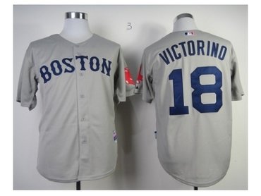 mlb jerseys boston red sox #18 victorino grey [victorino]