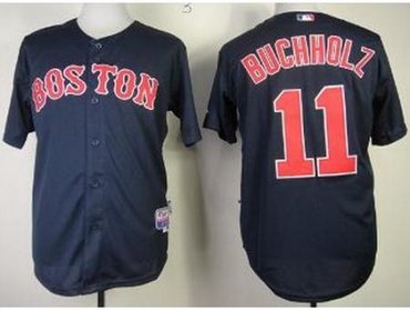 Boston Red Sox 11 Clay Buchholz Blue Cool Base MLB Jerseys