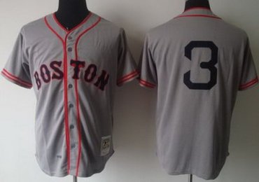 Boston Red Sox 3 Jimmie Foxx 1936 M&N Grey MLB Jerseys