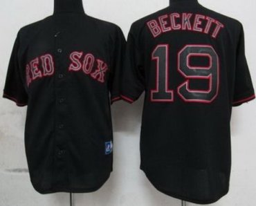 Boston Red Sox 19 Beckett Black Fashion Jerseys