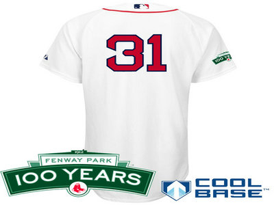 Boston Red Sox 31 Jon Lester Alternate white Cool Base Jersey wFenway Park 100th Anniversary Patch