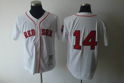 Boston Red Sox 14 Jim Rice 1975 mitchell&ness white jersey