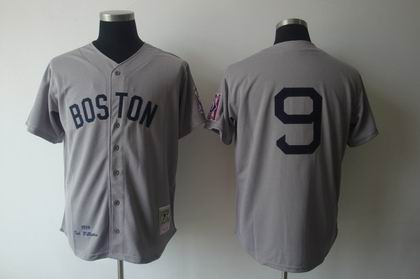 Boston Red Sox 9 Ted Williams grey jerseys