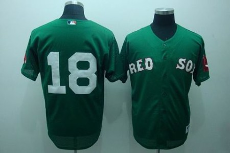 MLB Jerseys Boston Red Sox #18 daisuke matsuzaka green(cool base)