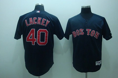 MLB Jerseys Boston Red Sox #40 Lackey dk,blue[2009 style]