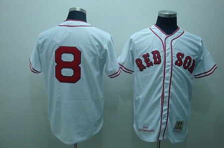 MLB Jerseys Boston Red Sox #8 Yastrzemski m&n 1967 white