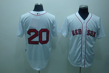 MLB Jerseys Boston Red Sox #20 Youkilis white(cool base)