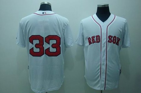 MLB Jerseys Boston Red Sox #33 varitek white(cool base)