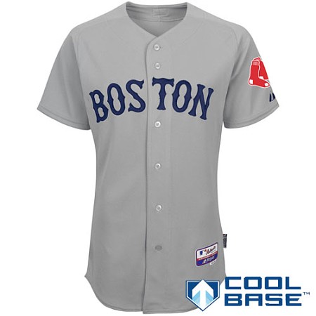 MLB Jerseys Boston Red Sox #20 Youkilis grey(cool base)