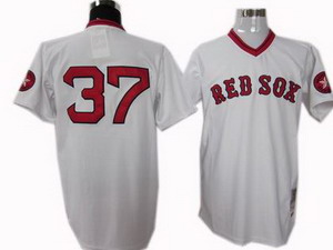 Boston Red Sox 37 Bill Lee 1975 mitchell and ness white jersey