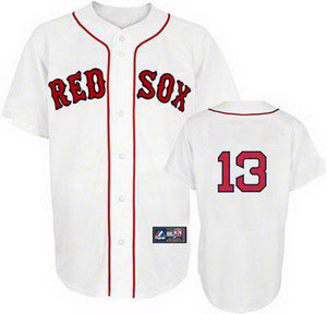 Boston Red Sox 13 Carl Crawford Jersey wihte