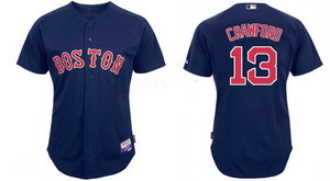 Boston Red Sox 13 Carl Crawford Blue Baseball Jerseys