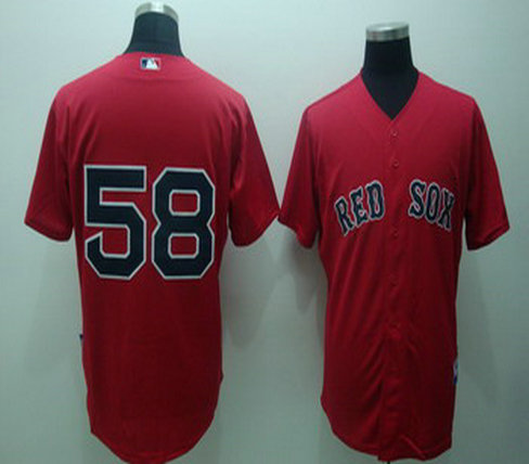 Boston Red Sox 58 Jonathan Papelbon Red Jerseys