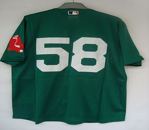 Boston Red Sox 58 Jonathan Papelbon green Jerseys