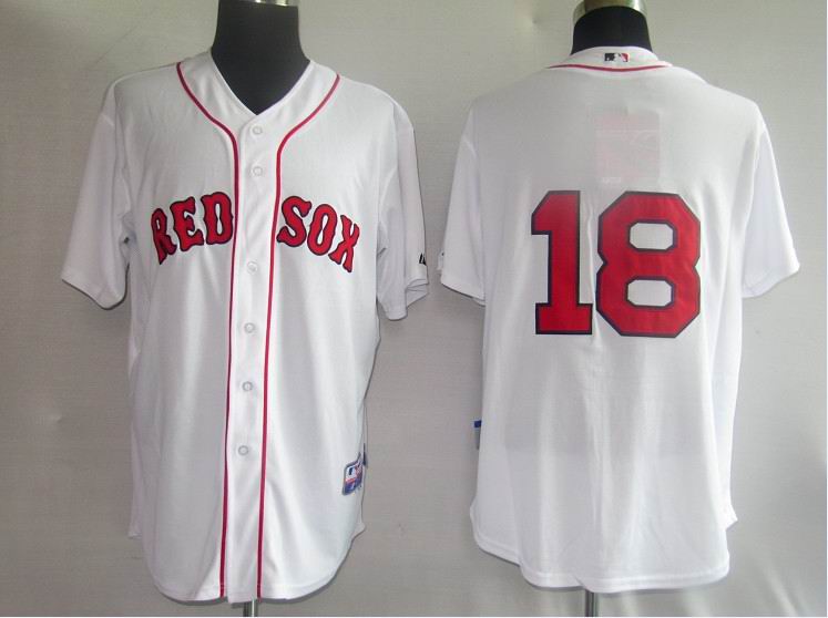 MLB Jerseys Boston Red Sox 18 Daisuke Matsuzaka white