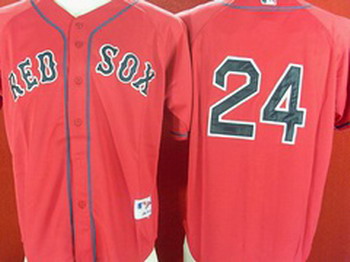 Boston Red Sox 24 Manny Ramirez Red Jerseys