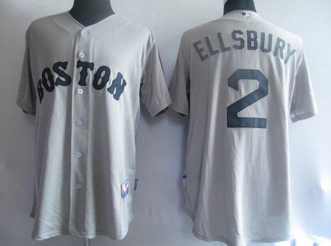 MLB Jerseys Boston Red Sox 2# ELLSBURY Grey