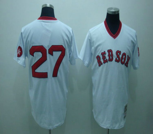 MLB Jerseys Boston Red Sox 27# Carlton Fisk white