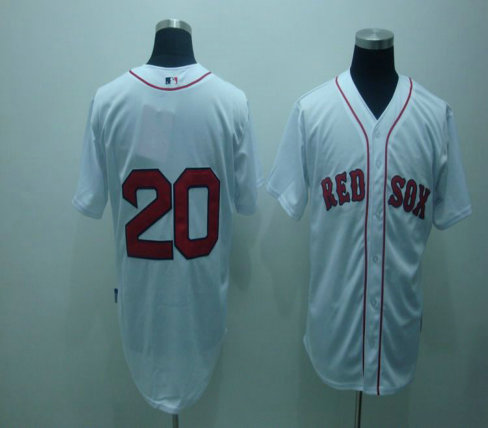 MLB Jerseys Boston Red Sox 20# YOUKILIS white