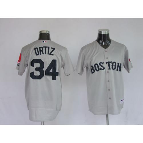 Jerseys Boston Red Sox 34 David Ortiz Grey