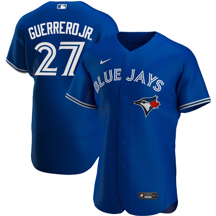 Toronto Blue Jays #27 Vladimir Guerrero Jr. Men's Nike Royal Alternate 2020 Authentic Player MLB Jersey