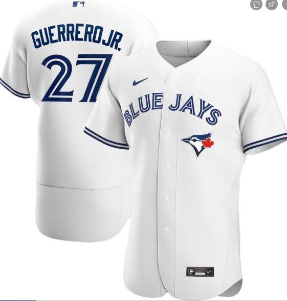 Blue Jays 27 Vladimir Guerrero Jr. White 2020 Nike Flexbase Jersey