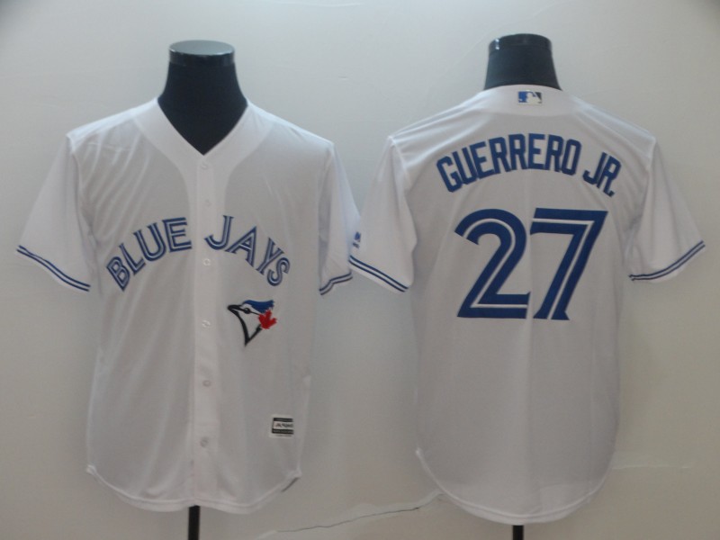 Blue Jays 27 Vladimir Guerrero Jr. White Cool Base Jersey