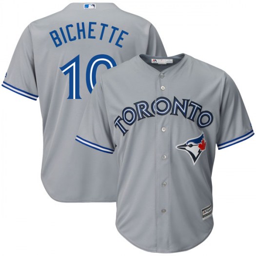 Blue Jays 10 Bo Bichette Gray Cool Base Jersey