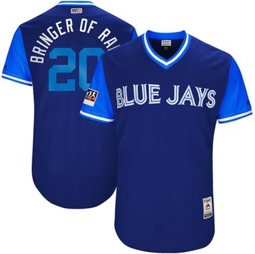 Blue Jays #20 Josh Donaldson Light Blue Bringer of Rain Players Weekend Authentic Stitched MLB Jersey