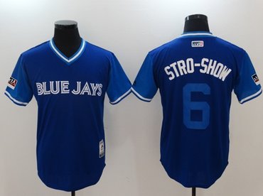 Blue Jays #6 Marcus Stroman Light Blue Stro-Show Players Weekend Authentic Stitched MLB Jersey