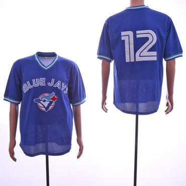 Blue Jays 12 Roberto Alomar Blue Mesh Throwback Jersey