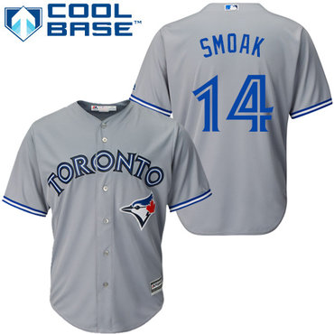 Blue Jays #14 Justin Smoak Grey New Cool Base Stitched Baseball Jersey