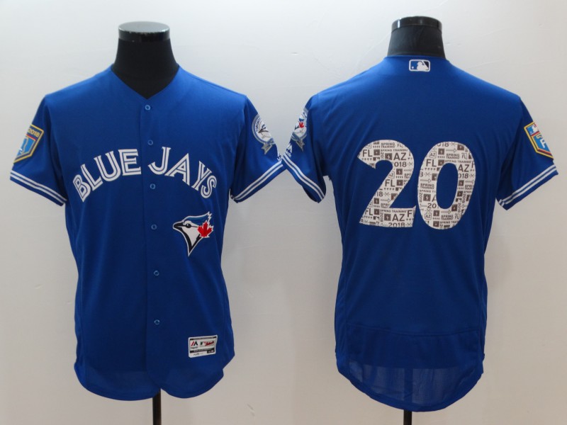 Blue Jays 20 Josh Donaldson Royal 2018 Spring Training Flexbase Jersey