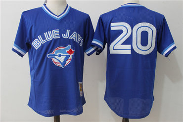 Blue Jays 20 Josh Donaldson Blue Cooperstown Collection Mesh Batting Practice Jersey