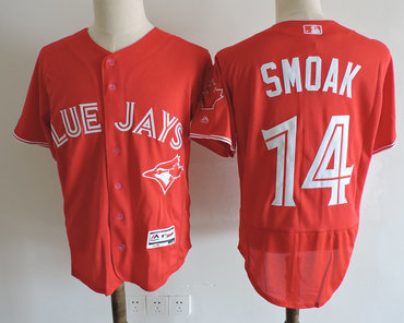 Blue Jays 14 Justin Smoak Red Flexbase Jersey