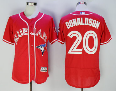 Blue Jays 20 Josh Donaldson Red Alternate Flexbase Jersey